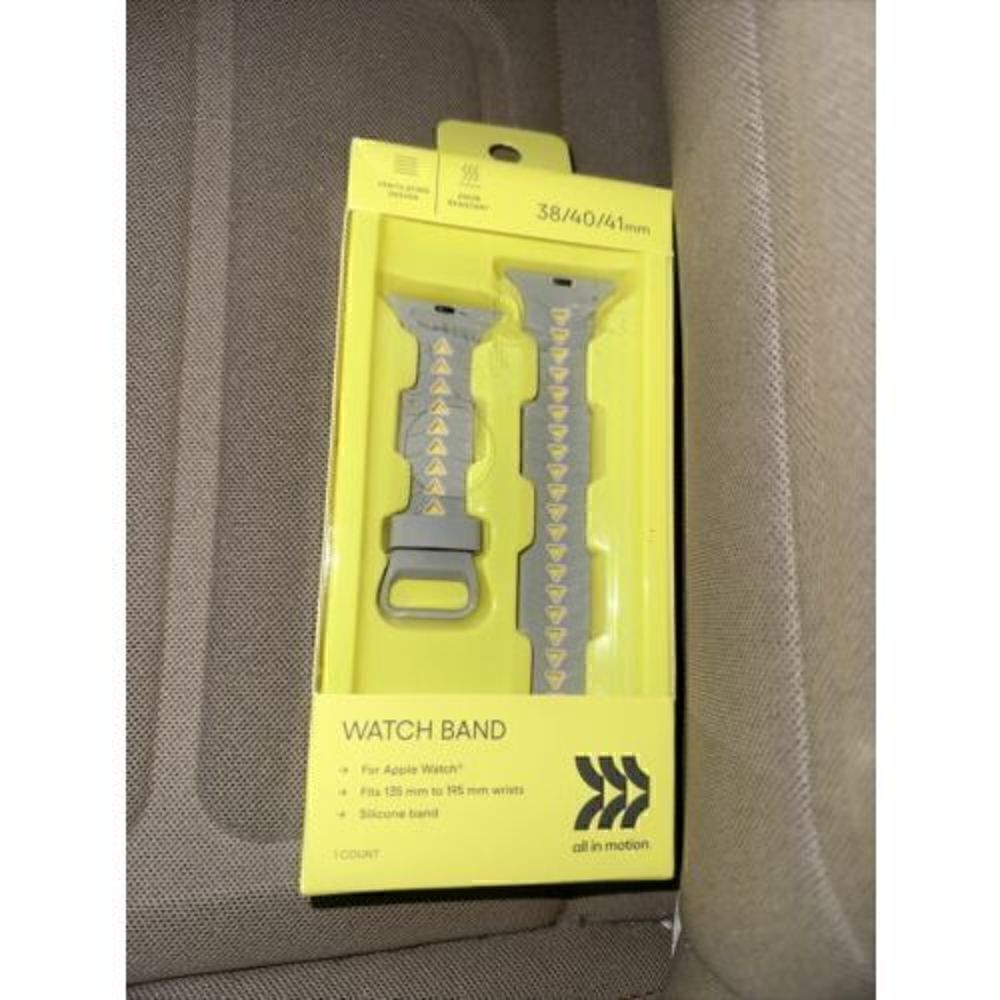 NEW All In Motion Silicone Watch Band for Apple Watch 38/41mm Ventilated - Gray